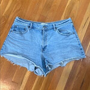 Abercrombie and Fitch Curve Love High Rise 90s Relaxed Cutoff Shorts size 33